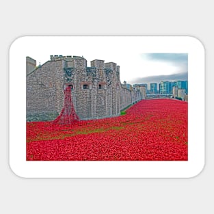 Tower Of London Red Poppy Sticker